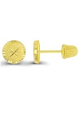 engrossing itty-bitty solid stud baby gold earrings